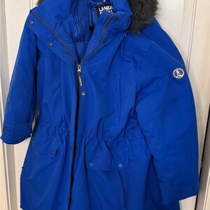 Lands' End Squall Women’s 3x Cobalt Blue Parka